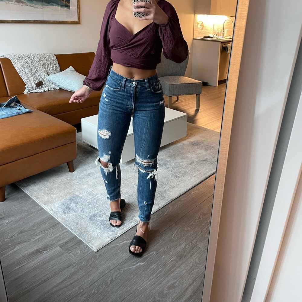 ABERCROMBIE mom high rise jeans